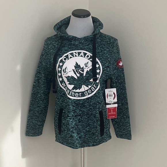 Canada Weather Gear Women's Teal Hoodie: size small - Picture 2 of 12